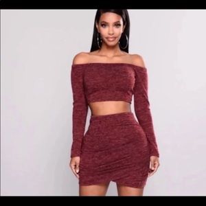 Maroon two piece